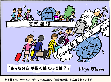 イラスト：ハーマン・デイリー氏の説く「定常経済論」