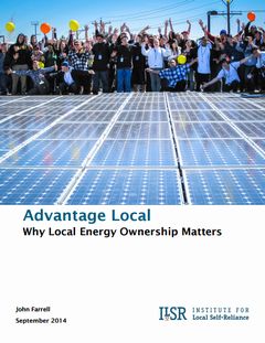 Advantage Local: Why Local Energy Ownership Matters