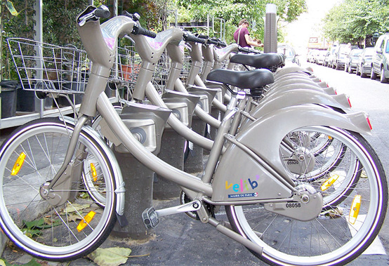 Velib', a public bicycle sharing system in Paris, France