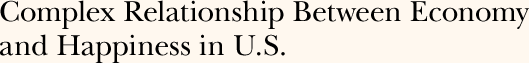 Complex Relationship Between Economy and Happiness in U.S.